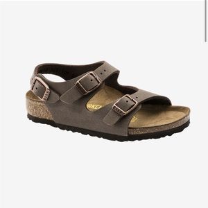 NEW BIRKENSTOCK kid's roma sandal in mocha
